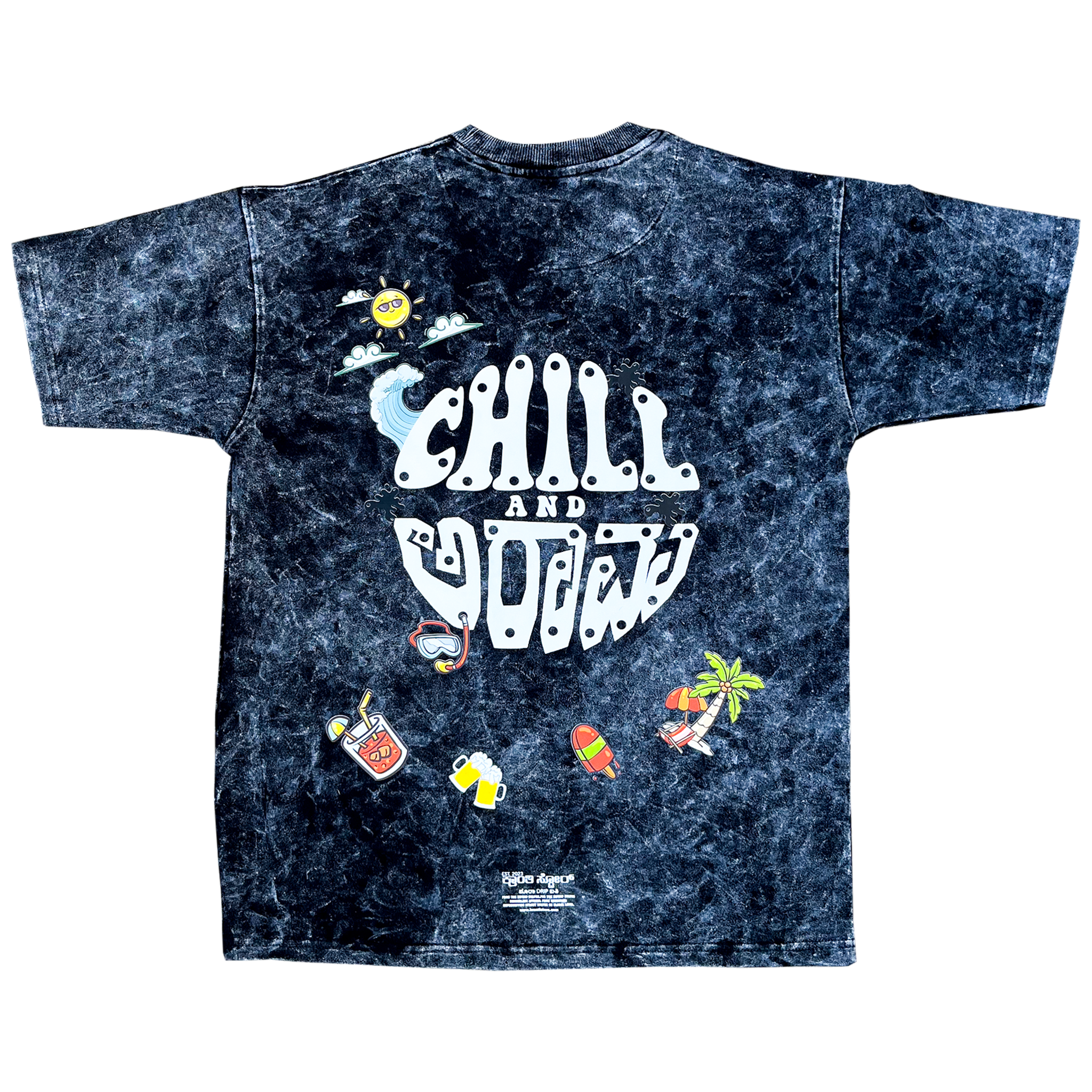 Chill Dosta Acid Washed Oversized T-Shirt