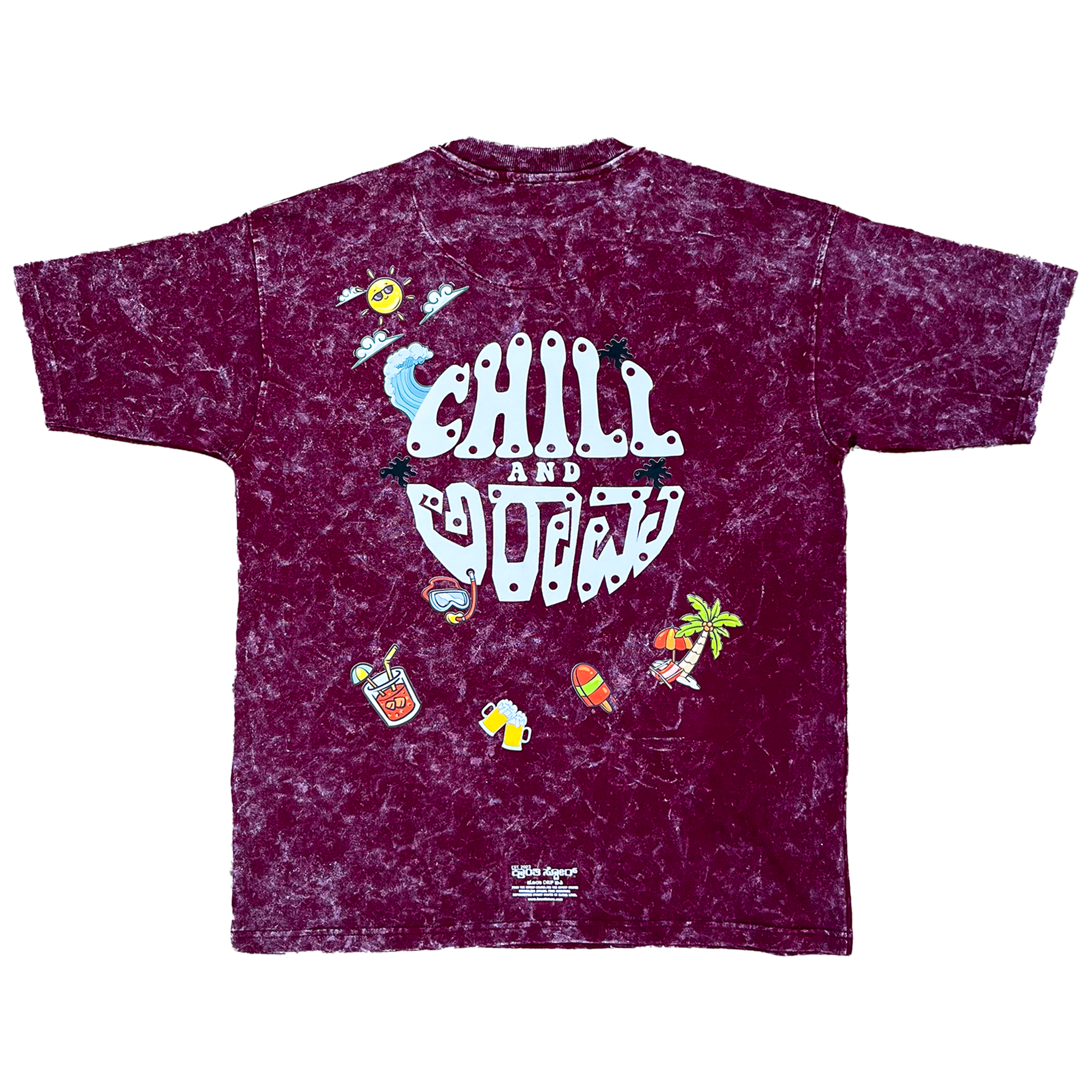 Chill Dosta Acid Washed Oversized T-Shirt