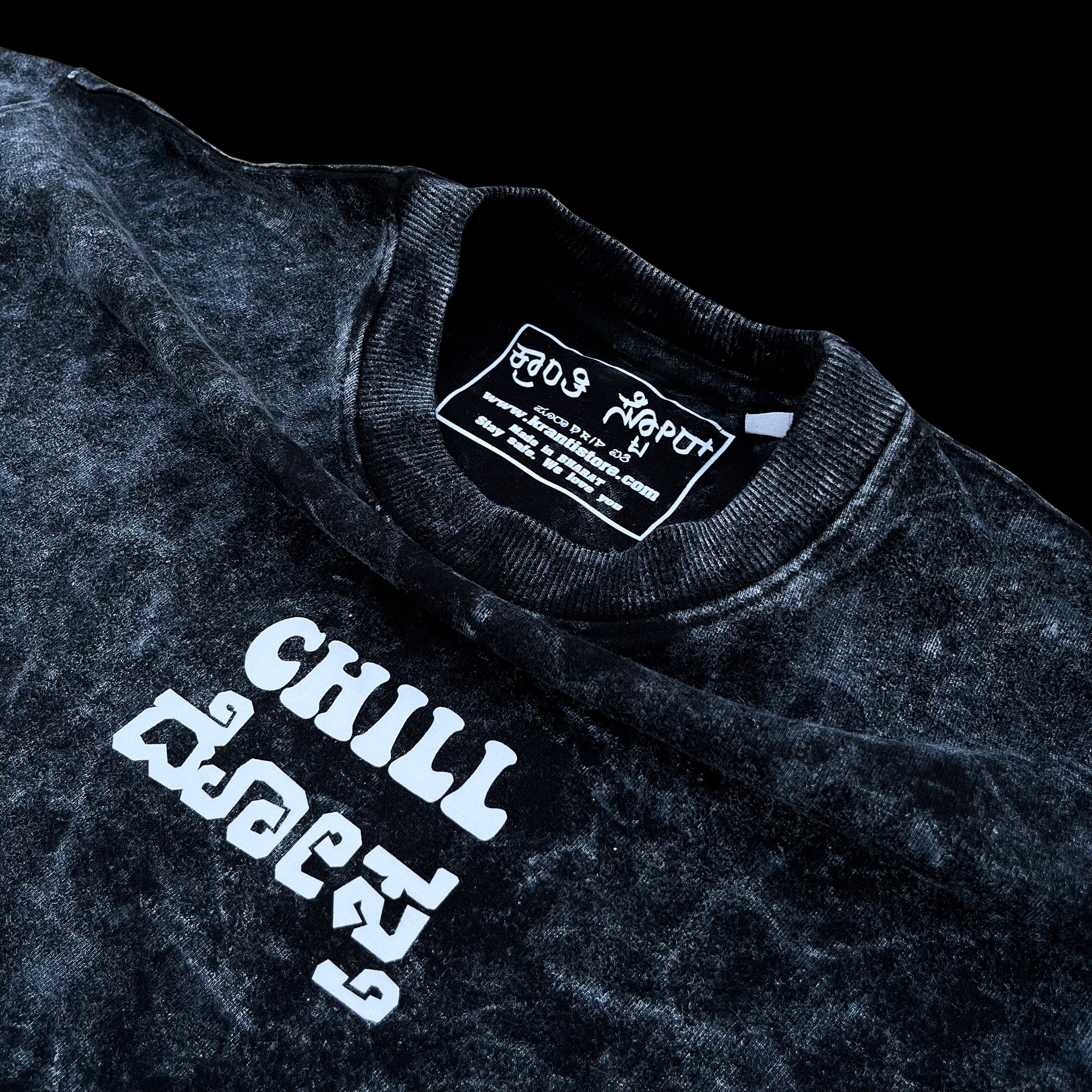 Chill Dosta Acid Washed Oversized T-Shirt