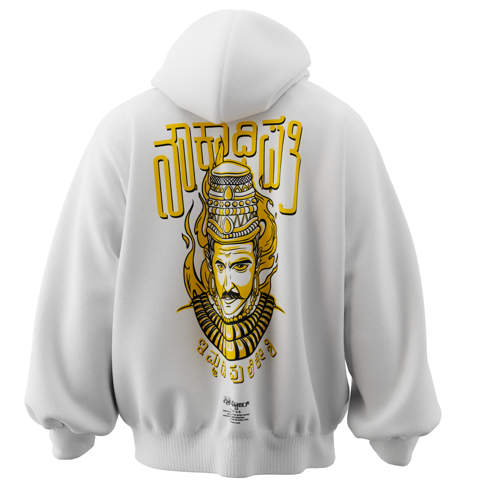 Noukadhipati Oversized Fit Hoodie Puff printed